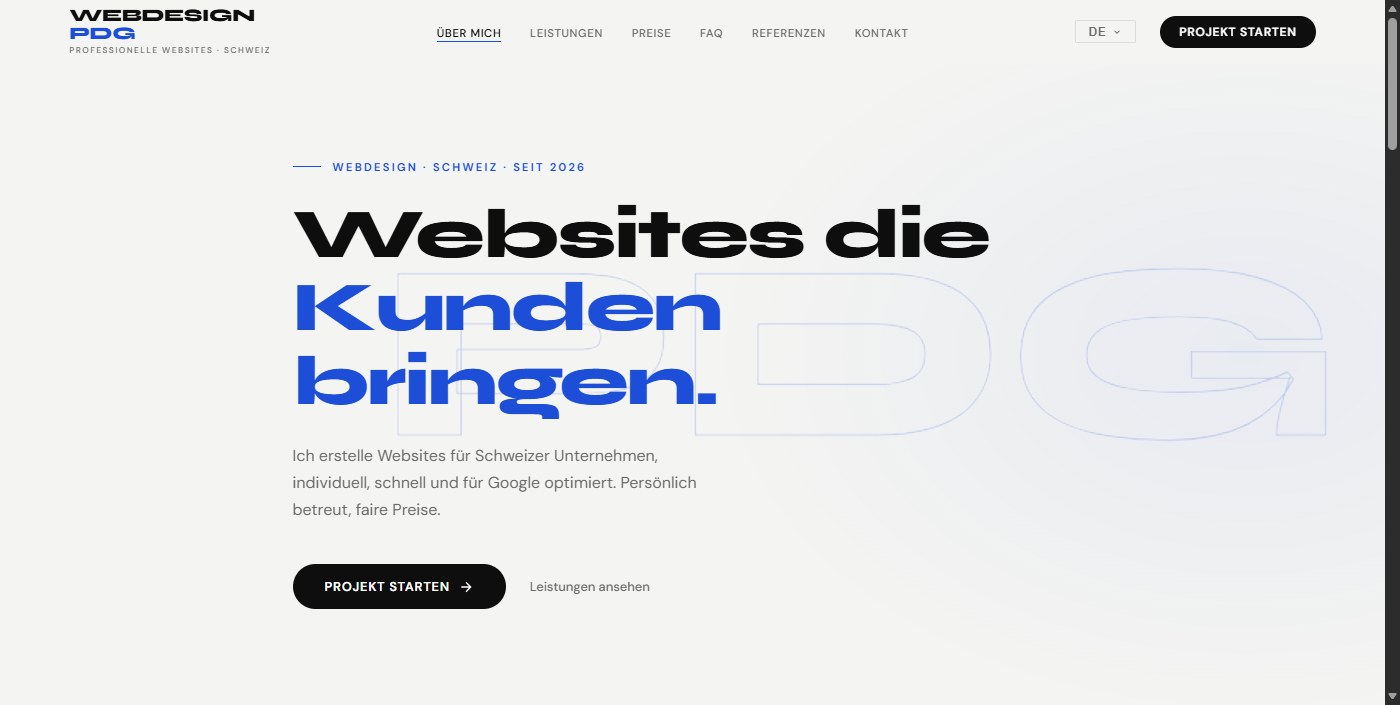 Webdesign PDG, die Website, die du gerade anschaust